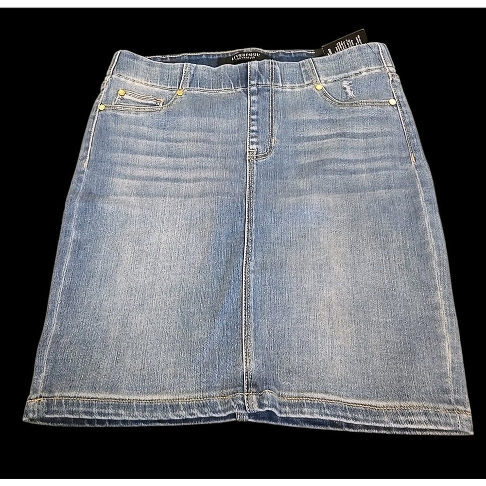 Liverpool Los Angeles Jean Skirt Pull-on Sz 6/28 New With Tags (C-31)